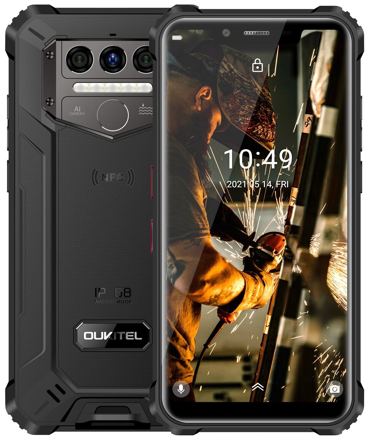 Смартфон OUKITEL WP9 6/128 ГБ, Dual nano SIM, черный