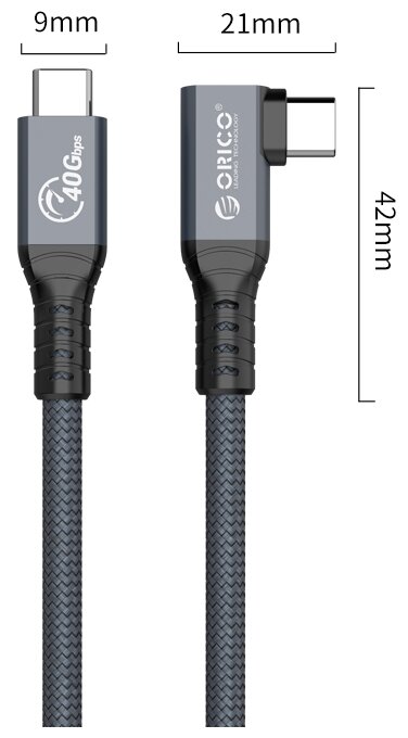 Кабель интерфейсный Orico USB Type-C(m)/Type-A(f), USB3.1 Gen2, 10 Гбит/с, 60 Вт, 0,3 м, черный - фото №2