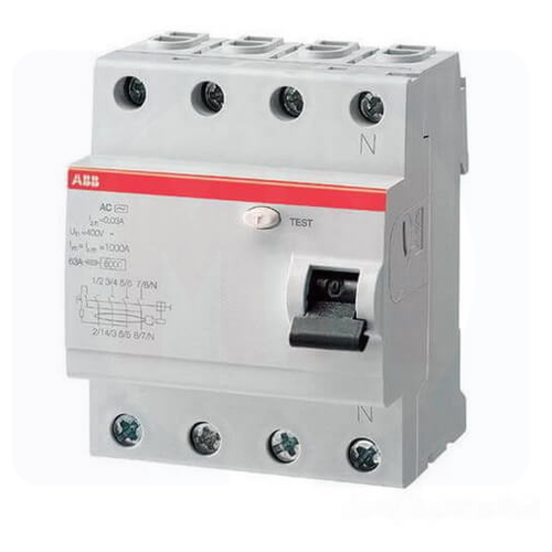 УЗО трехфазное ABB серии FH 204 (ABB FH 204 AC-25A/0,3 mA)