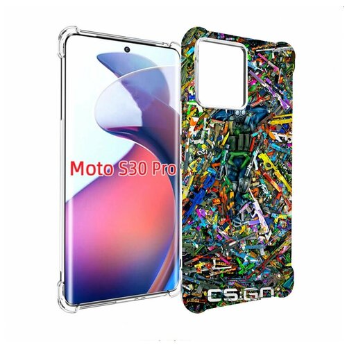 Чехол MyPads CS GO guns skins мужской для Motorola Moto S30 Pro задняя-панель-накладка-бампер чехол mypads cs go guns skins мужской для ulefone power armor x11 pro задняя панель накладка бампер