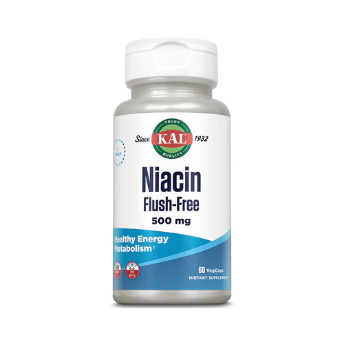 KAL Niacin Flush-Free (Ниацин без покраснений) 500 мг 60 вег капсул (KAL)