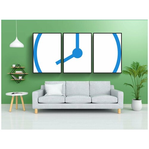 фото Набор модулных постеров для интерьера "часы, время, отображение времени" 60x90 см. в тубусе, без рамки lotsprints