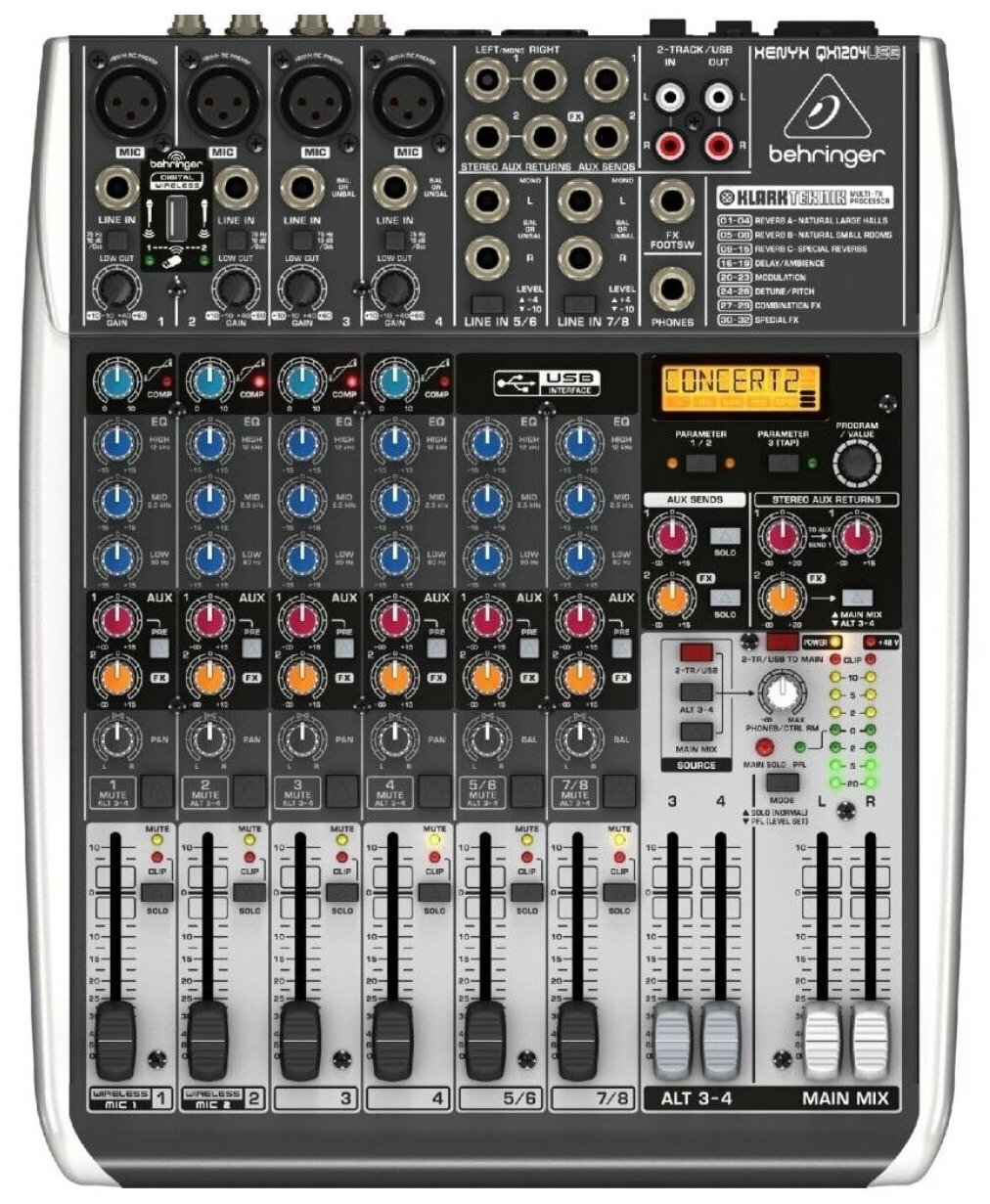 Аналоговый микшер Behringer XENYX QX1204USB