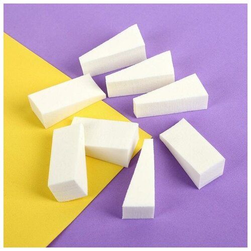 фото Набор спонжей для нанесения косметики, 5 × 2 см, 8 шт, цвет белый mikimarket