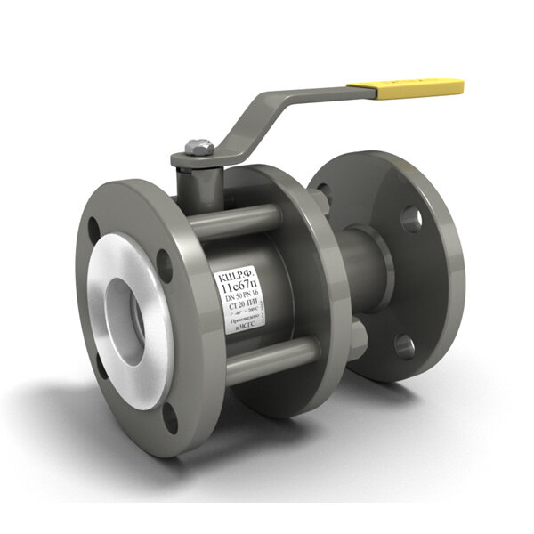 Кран шаровой ДУ 50 PN16 фланцевый разборный полнопроходной кшрф (вода/газ) (L=180 мм) LD
