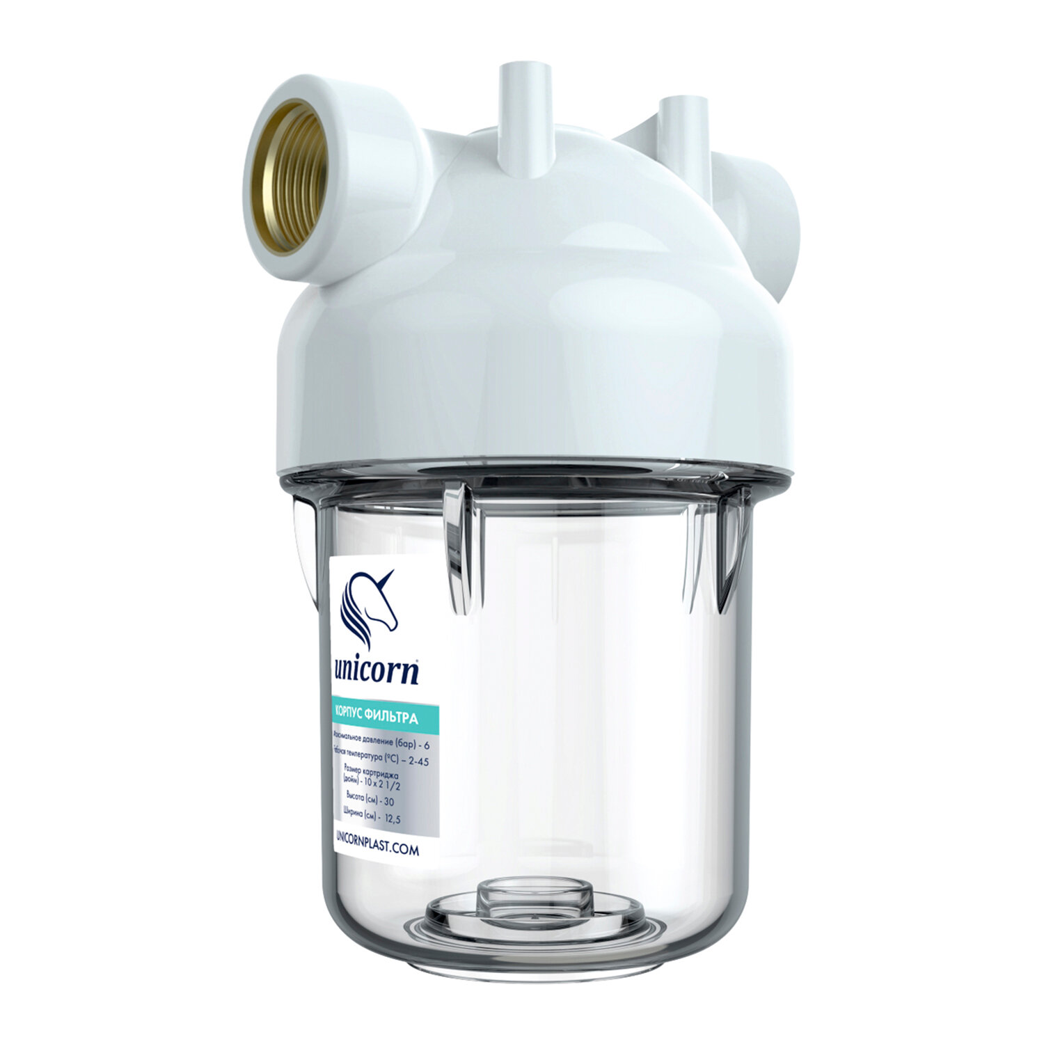 Магистральный фильтр Unicorn 1/2' для холодной воды прозрачный 5" ksbp5 12 551857