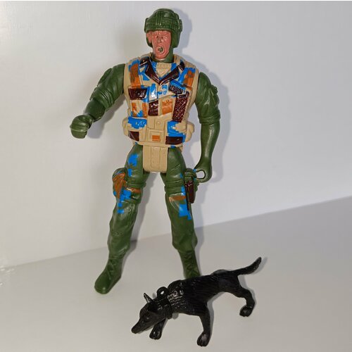 Солдатик с собакой игрушка кукла с собакой