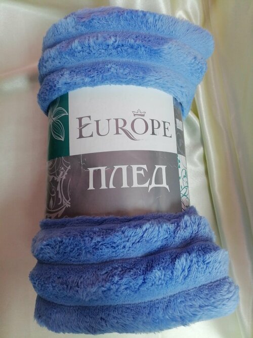 Плед Селтекс велсофт полоса цвет: голубой размер: 150*200
