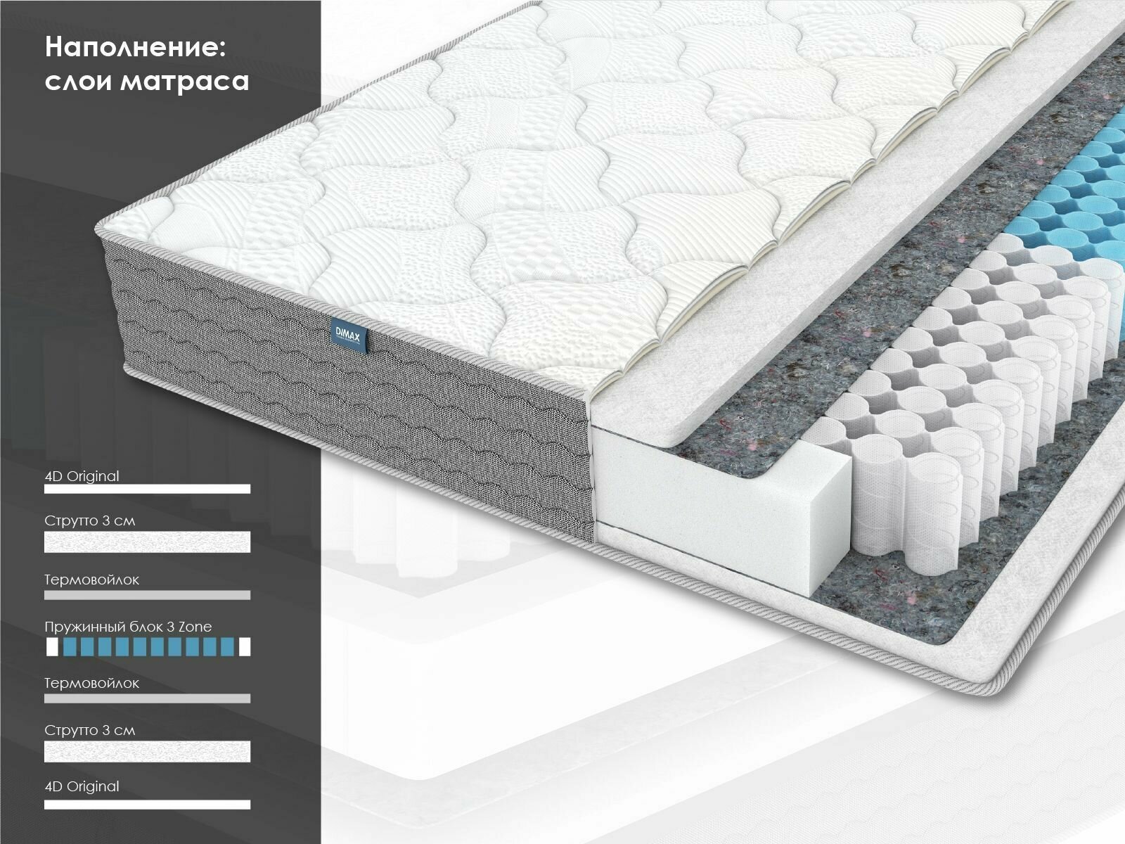 Матрас Dimax Ок Струтто 120х200, стандартный - фотография № 11