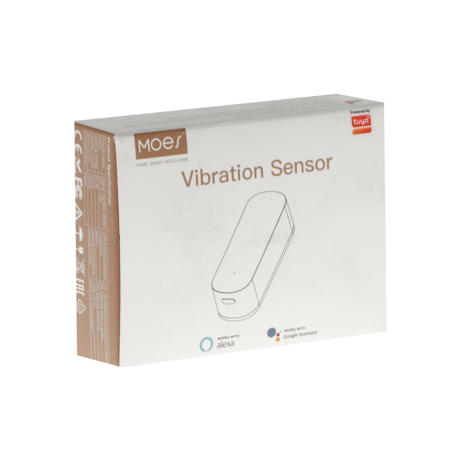 Датчик вибрации MOES Vibration Sensor ZSS-Z-VBR, Zigbee, AAA 2шт х 1.5 V - фото №11