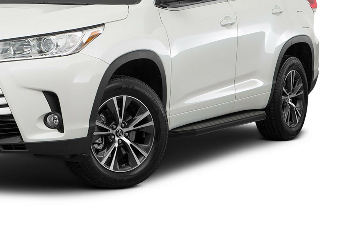 Пороги на автомобиль "Premium-Black" Rival для Toyota Highlander U50 2013-2020, 180 см, 2 шт, алюминий, A180ALB.5706.1 — фото 2