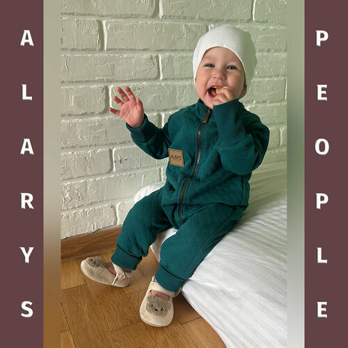 Комбинезон ALARYSPEOPLE для малышкй на молнии Соло, открытая стопа, размер 86-92, синий, зеленый