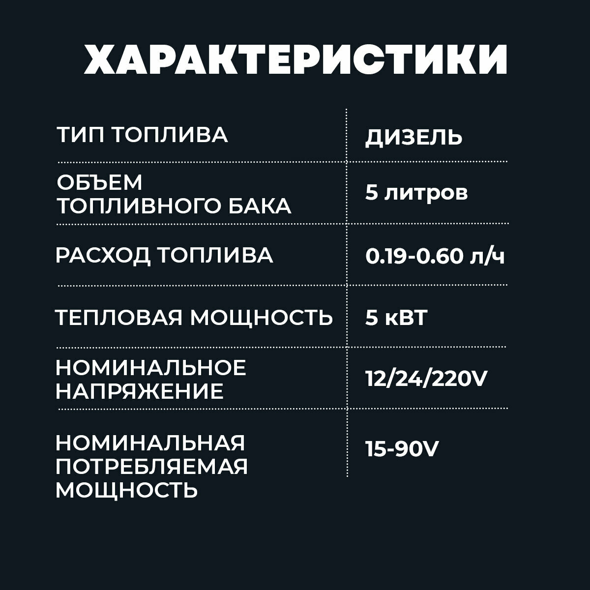 Автономный дизельный отопитель 12/24/220V на 5 кВт переносной с полным комплектом для установки в гараж / печка палатку / Автономка 220в — фото 5