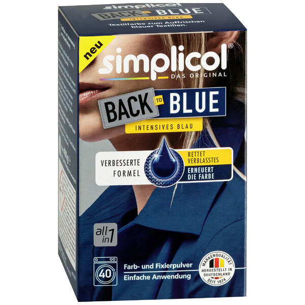 Simplicol Текстильная краска Back To Blue для восстановления цвета темно-синяя 400 г