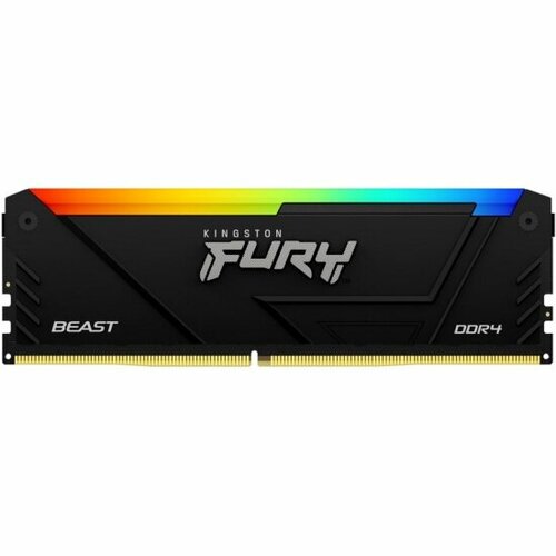 фото Модуль памяти kingston 8gb ddr4 3200mhz dimm fury beast black rgb xmp