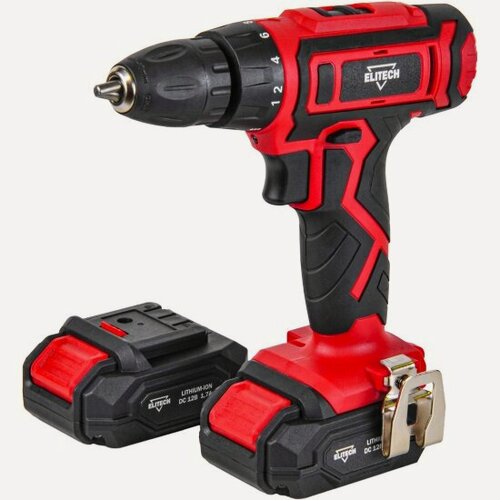 Изображение товара Дрель аккумуляторная Elitech Домашний Мастер ELITECH ДА 122СЛ (E2201.015.01)