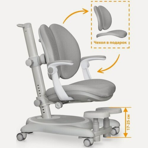 Изображение товара Кресло детское Ergokids Ortoback Duo Plus Grey Y-510 G Plus