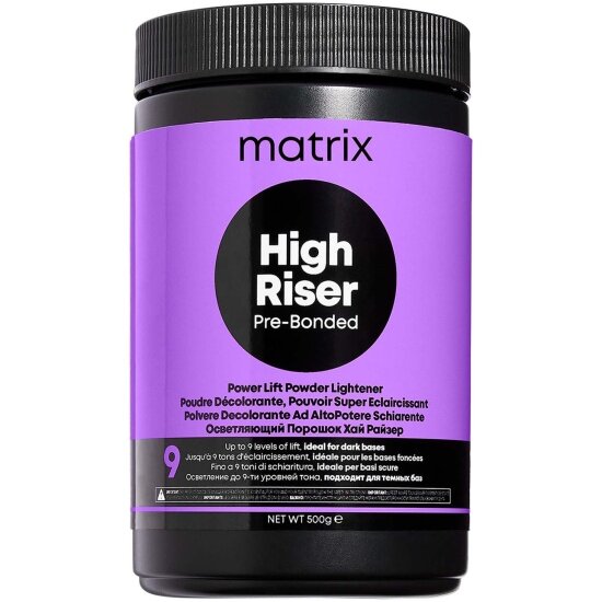 Осветляющий порошок Matrix Cosmetics Matrix High Riser с бондером, до 9 уровней, 500 г