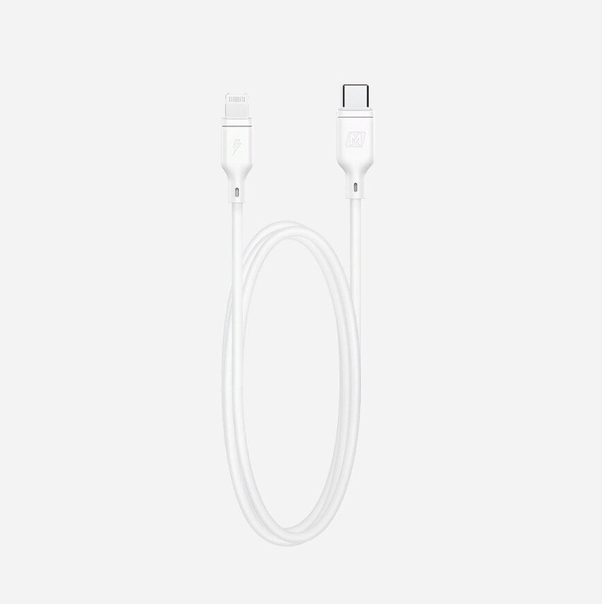 Кабель Momax ZERO USB-C to Lightning Cable (2.0M) - белый(DL38W)