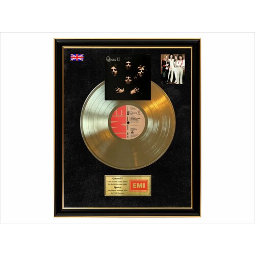 Виниловая пластинка Queen II в рамке - Queen II золотой винил в рамке