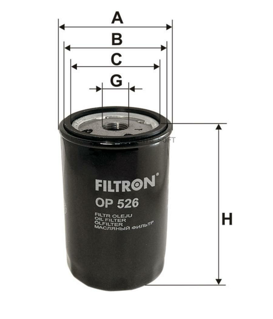FILTRON фильтр масляный OP526