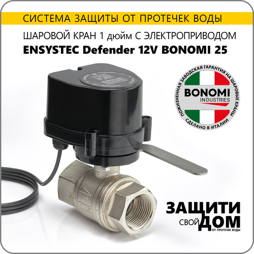 Шаровый кран с электроприводом ENSYSTEC Defender 12V Bonomi 25