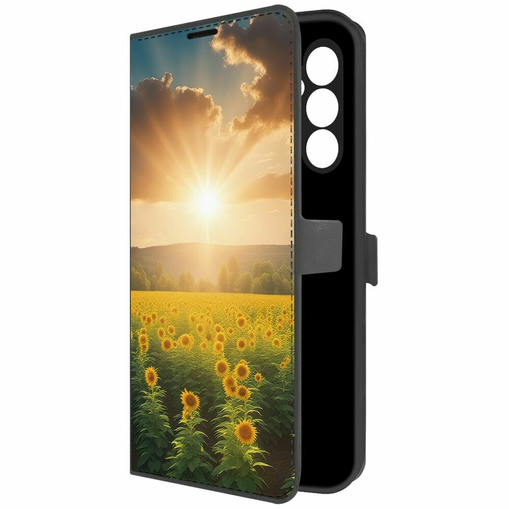 Чехол-книжка Krutoff Eco Book для Samsung Galaxy A34 5G (A346) Солнечно (черный)
