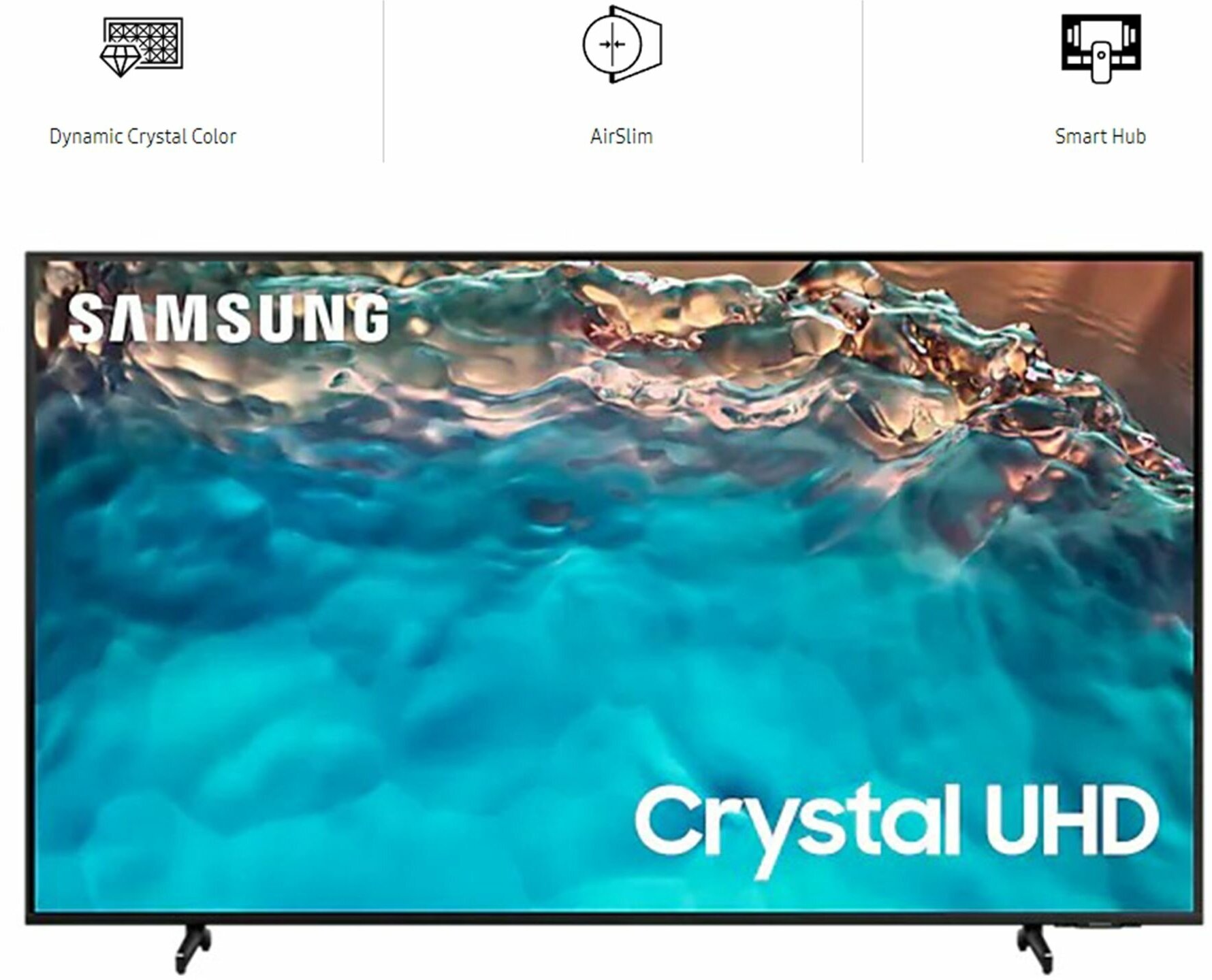 75" Телевизор Samsung UE75BU8000U 4K UltraHD, Wi-Fi, Smart TV Tizen, HDMI х 3, USB х 2, черный
