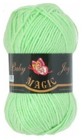 Пряжа Magic Baby Joy (Беби Джой) 5706 нежно-зеленый 30% шерсть, 70% акрил 50г 133м 3 шт