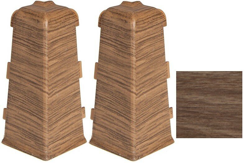 Угол для плинтуса Arbiton Indo, наружный, цвет 43 Дуб Виктория, 2шт.