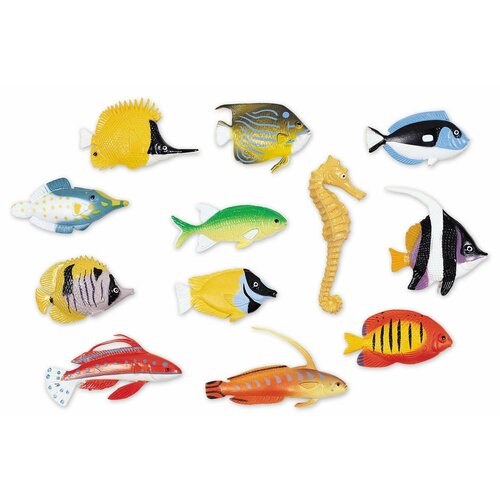 Развивающие реалистичные фигурки Learning Resources Рыбки игровой набор из 12 фигурок морских животных счетный материал 1390₽