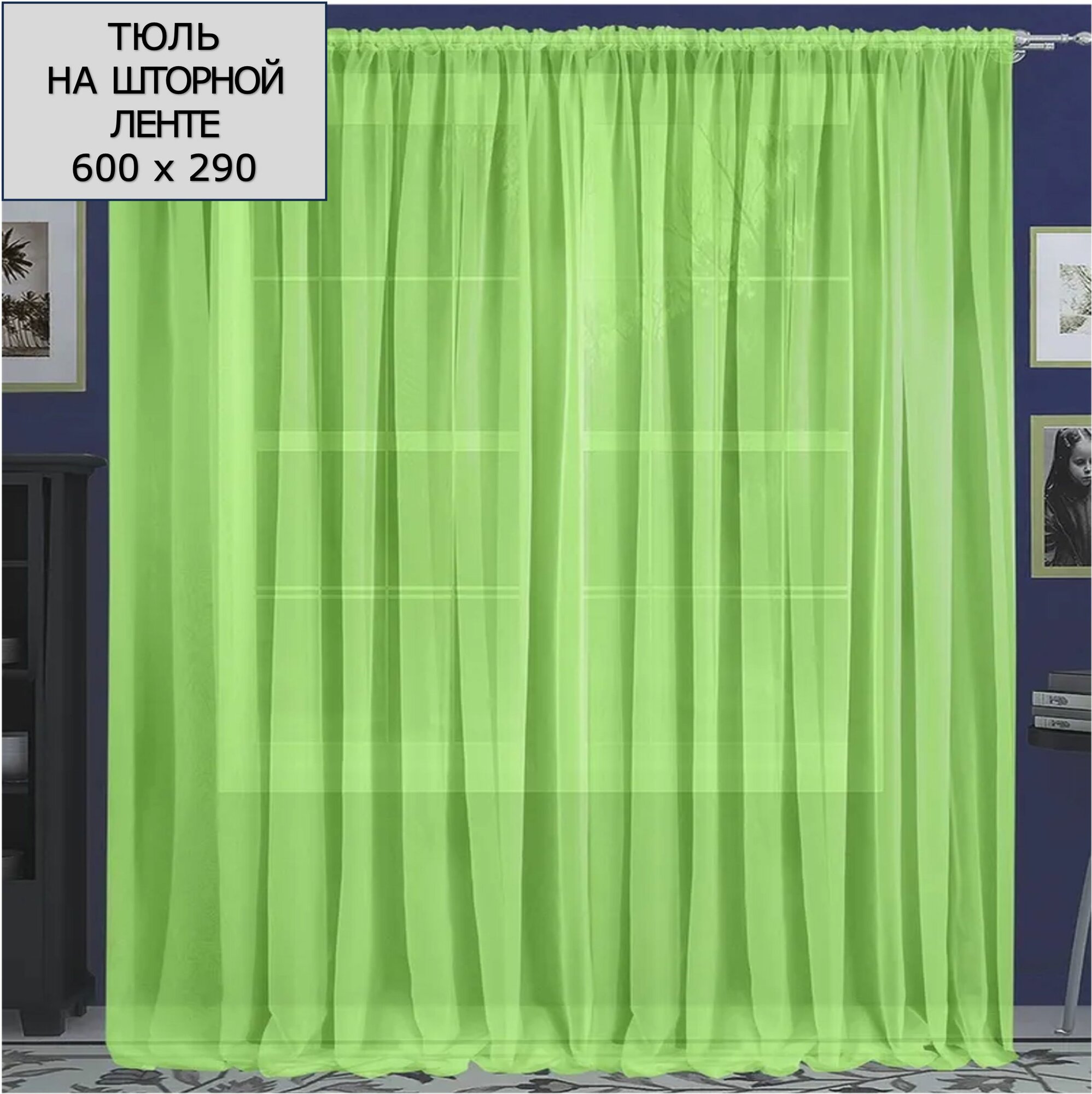 Тюль гостиный Моно 600х290 см