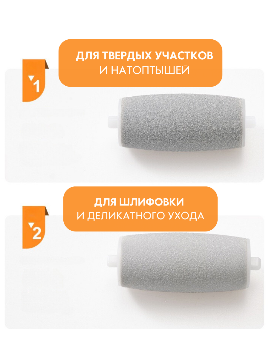 Изображение Электрическая роликовая пемза, роликовая пилка для пяток FK-818, для педикюра, от аккумулятора, набор фрез, белая