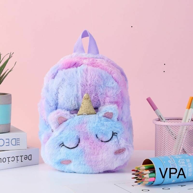 Рюкзак детский для девочек с единорогом фиолетовый