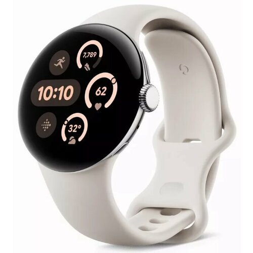 Умные часы Google Pixel Watch 3 45mm Wi-Fi Polished SilverPorcelain 43950₽