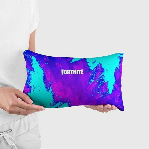Fortnite neon game Прямоугольная подушка — фото 1