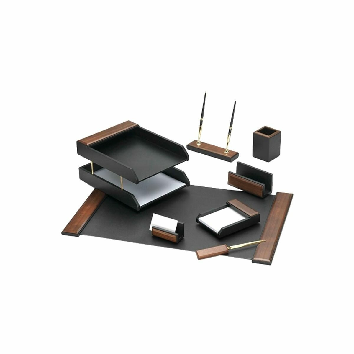 Настольный набор деревянный Good Sunrise (8 предметов) темный орех (T8G-1А)