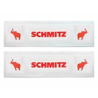 Брызговики длинномер из 2-х частей 1200*350 (белая резина) SCHMITZ +  Слон