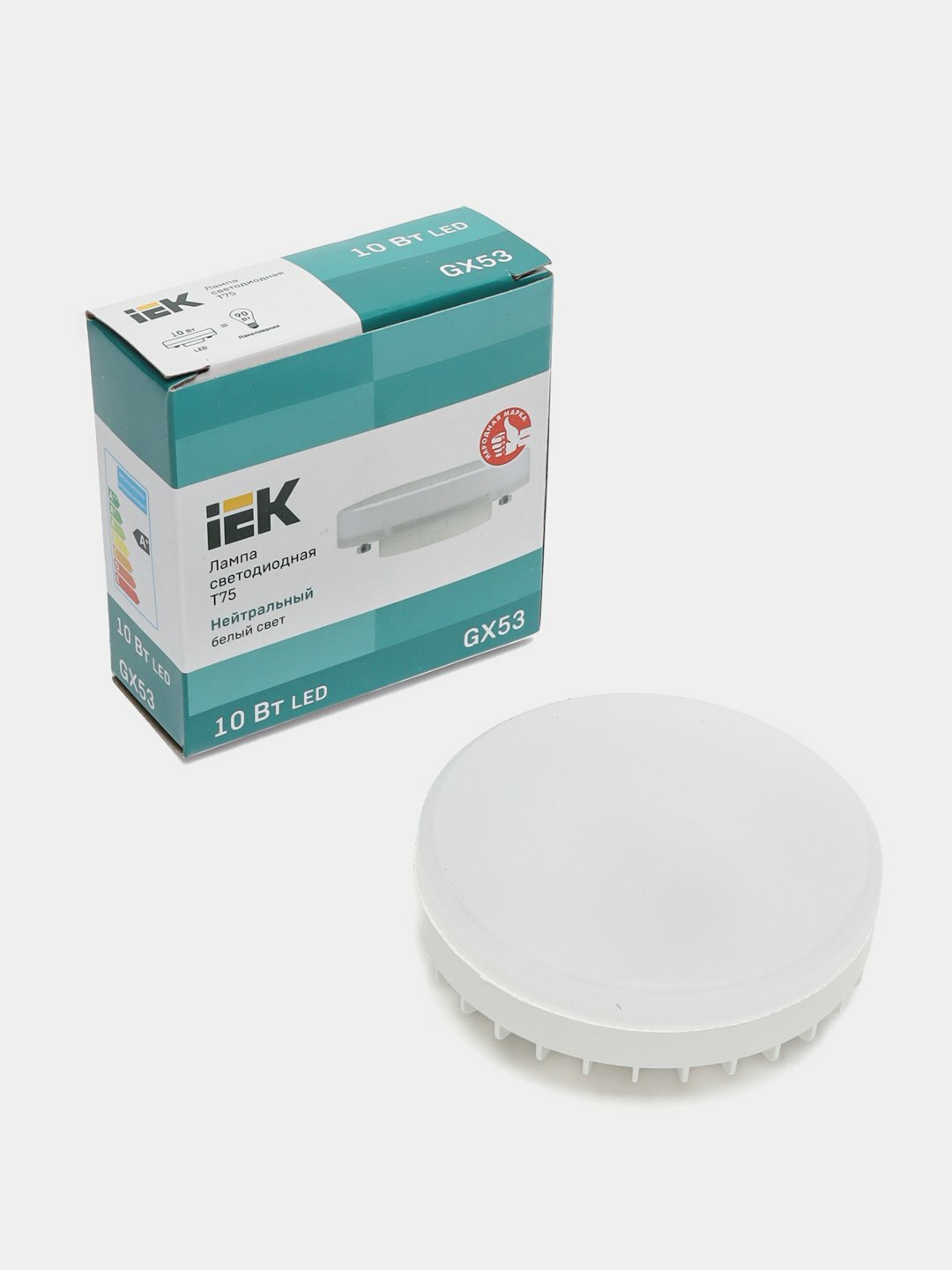 Лампа LED T75 таблетка 10Вт 230В 4000К GX53 IEK