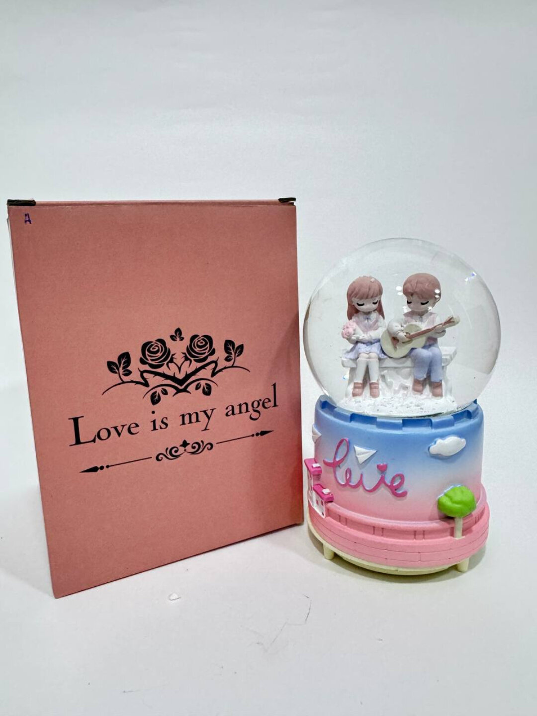 Музыкальный шар Giftmania 46-6, Голубой, светодиодный, гипс, 25 см