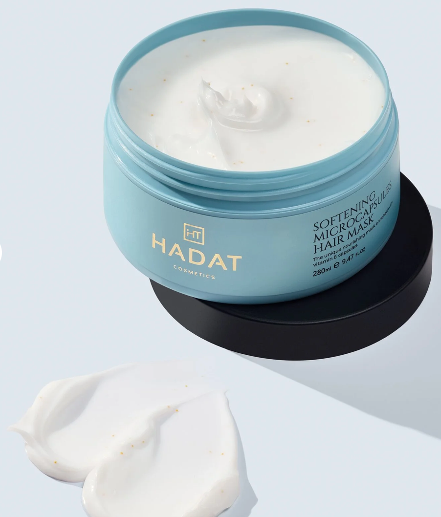 Маска для волос softening microcapsule HADAT COSMETICS, 280 мл, разглаживающая маска — фото 1