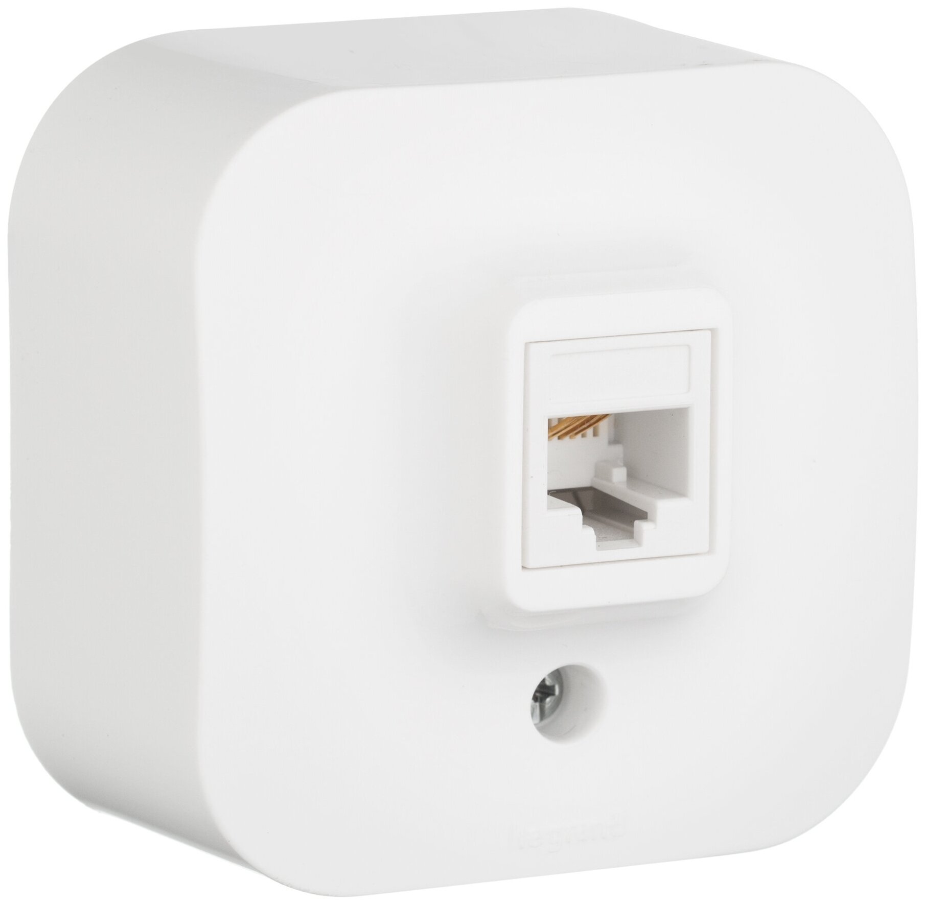 Розетка LEGRAND Quteo RJ 11 белая - фото №1