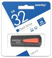 Флеш-накопитель USB 3.0/3.1 Gen1 Smartbuy 32GB IRON Black/Red (SB32GBIR-K3)