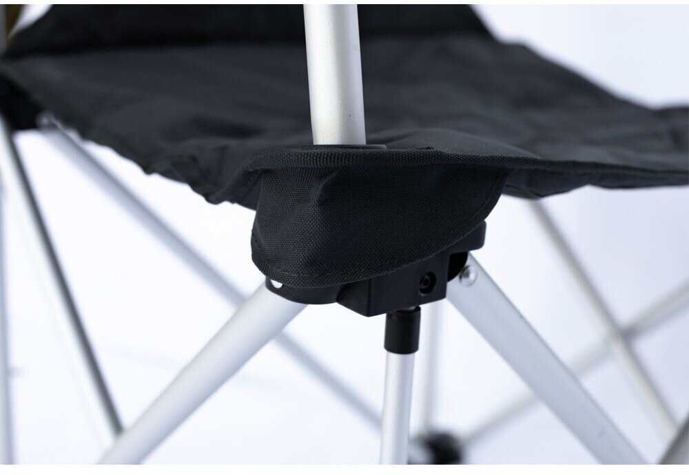 Tramp кресло раскладное с жесткими подлокотниками (черный/серый)