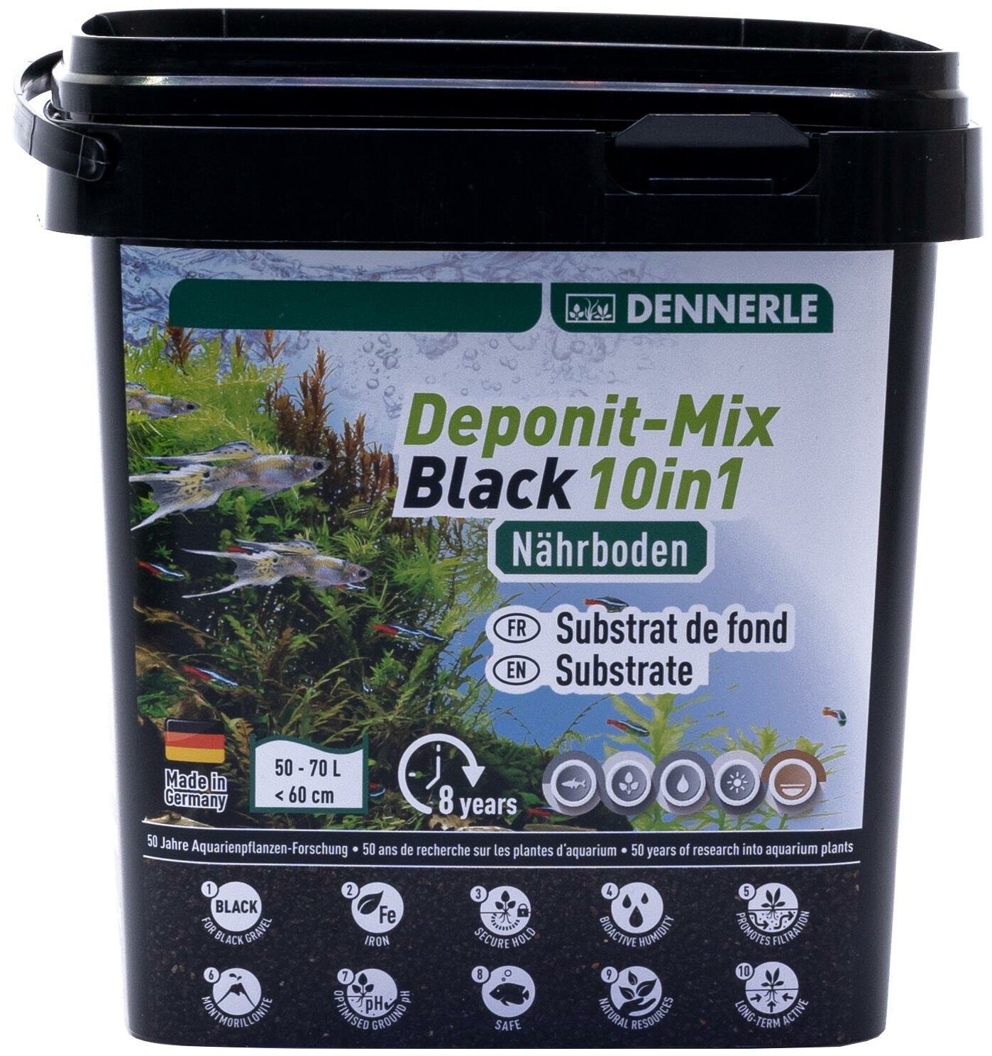Dennerle Субстрат питательный Dennerle Deponitmix Professional Black 10in1, 2,4кг