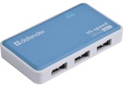 Разветвитель USB Defender Quadro Power USB2.0, 4порта, блок питания2A (83503)