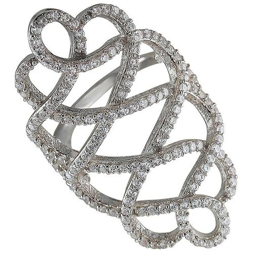 фото Эстет кольцо с фианитами из серебра 01к1511083, размер 16