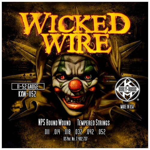 Струны для электрогитары Kerly Music KXW-1152 Wicked Wire Roundwound Tempered