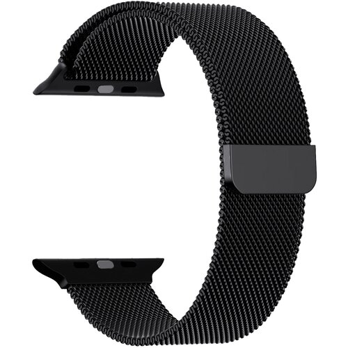 ремешок для apple watch 42 44 45 мм milanese loop металл розовое золото Ремешок для APL watch 42/44/45/49mm Milanese loop Чёрный (Black)