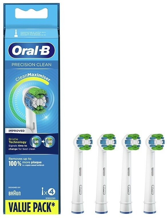 Cменные насадки для электрической зубной щетки Oral-B Precision Clean (4 шт.) - фотография № 18